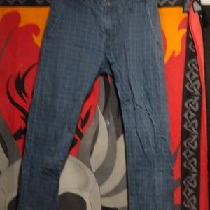 Blue Checkered Jean